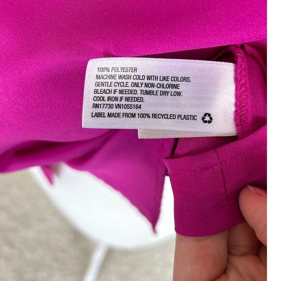 A New Day Women's Size S Pink Brass Button Up Sleeveless Blouse #0272 - Picture 6 of 10